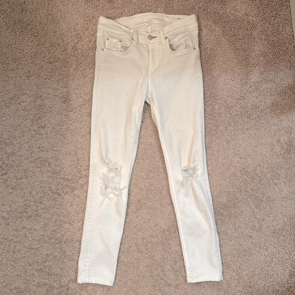 Rag & Bone white capri skinny jeans